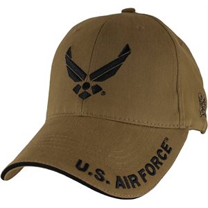 CAP-AIR FORCE WINGS LOGO (COYOTE BRN] 