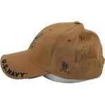 CAP-NAVY LOGO (COYOTE BRN) ! #@