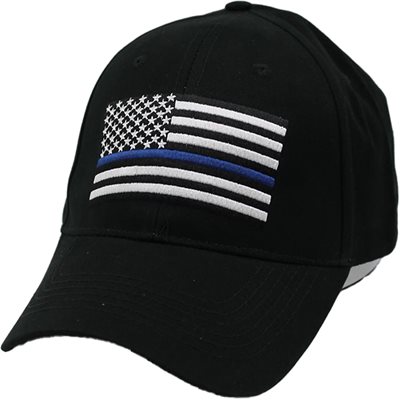 CAP-THIN BLUE LINE (BLK) NOT FOR AAFES