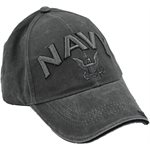 CAP-US NAVY W / LOGO (WASHED BLK) 