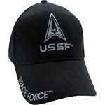 CAP-4 LOC USSF (BRIM, FRONT, BACK, LEFT)(BLK)