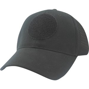 CAP-BLACK MESH BACK W / 7CM ROUND H&L 