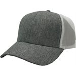 CAP-BLANK TRUCKER CAP HSILVERK / WHT MESH