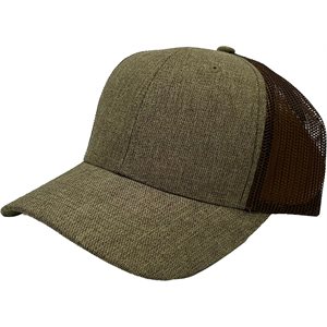 CAP-BLANK TRUCKER CAP HBRN / BRN