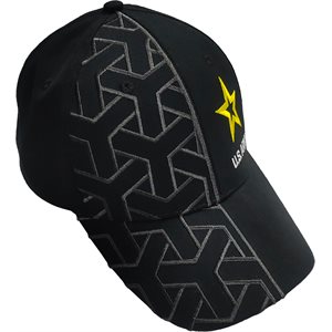 CAP-ARMY WITH GEOMETRIC HALF PATTERN AND LOGO 