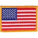 PAT-AMERICAN FLAG W / (H&L) GLD(2X3)