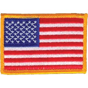 PAT-AMERICAN FLAG W / (H&L) GLD(2X3)