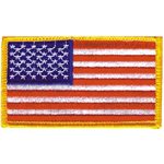 PAT-AMERICAN FLAG(GOLD)2 3 / 8 x 3 1 / 2(FLDK)