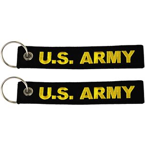 KEYCHAIN- U.S.ARMY - BLK (5.75"X1")