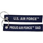 KEYCHAIN-PROUD AIR FORCE DAD 5 3 / 4"x1"