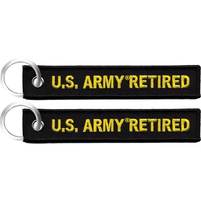 KEYCHAIN-ARMY RETIRED