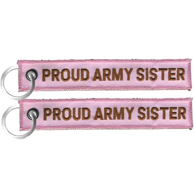 KEYCHAIN-PROUD ARMY SISTER (PINK)