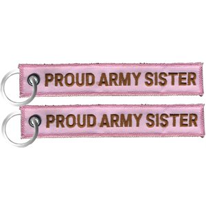 KEYCHAIN-PROUD ARMY SISTER (PINK)