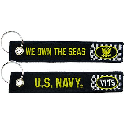 KEYCHAIN-NAVY WE OWN THE SEAS RACING