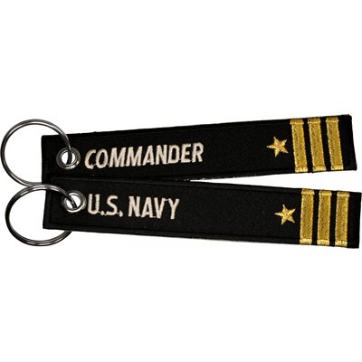 KEYCHAIN- US NAVY COMMANDER