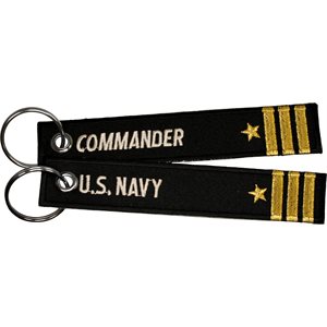 KEYCHAIN- US NAVY COMMANDER