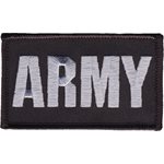 PAT-ARMY BLK / 2PIECE (H&L) ATTCH2X3"[LX18] @