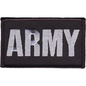 PAT-ARMY BLK / 2PIECE (H&L) ATTCH2X3"[LX18] @