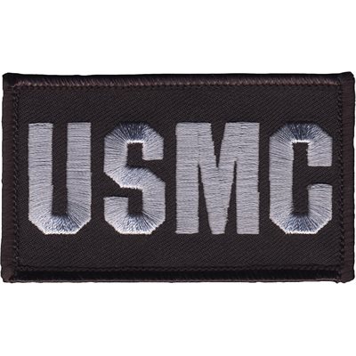 USMC BLK / 2PIECE (H&L) ATTCH2X3"- (LX) @