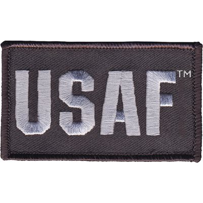 PAT-USAF BLK / 2PIECE (H&L) ATTCH2X3"[LX19]@