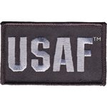 PAT-USAF BLK / 2PIECE (H&L) ATTCH2X3"[LX19]@