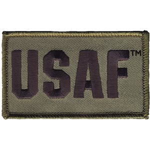 PAT-USAF ODGRN / 2PIECE (H&L) ATTCH2X3"[LX18]@