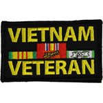 PAT-VIETNAM VETERAN W / RIBBONS 2PIECE (H&L) ATTCH2X3"