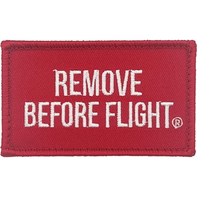 PAT-REMOVE BEFORE FLIGHT (RED) / 2PIECE (H&L) ATTCH2X3"[LX18]