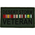 PAT-DESERT STORM VET W / RBBNS (ODGRN) (H&L) ATTCH2X3"