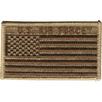 PAT-US AIR FORCE W / FLAG (TAN H&L)[LX18]@