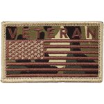 PAT-AMERICAN FLAG W / VETERAN (TAN CAMO) (H&L)