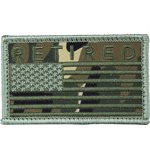 PAT-AMERICAN FLAG W / RETIRED (OD CAMO) (H&L)