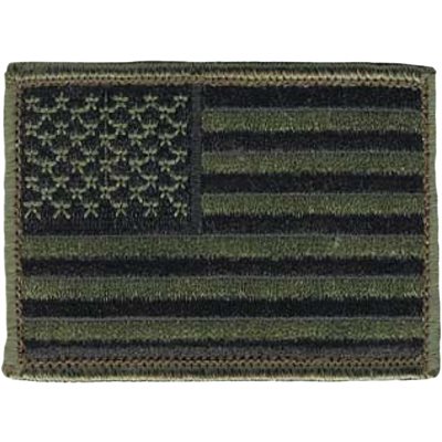 PAT- AMERICAN FLAG(ODGRN) (H&L) 1.5 x 2.5 SMALLER