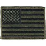 PAT- AMERICAN FLAG(ODGRN) (H&L) 1.5 x 2.5 SMALLER