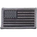 PAT- AMERICAN FLAG(BLK / GREY)  (H&L) 1.5 x 2.5 SMALLER