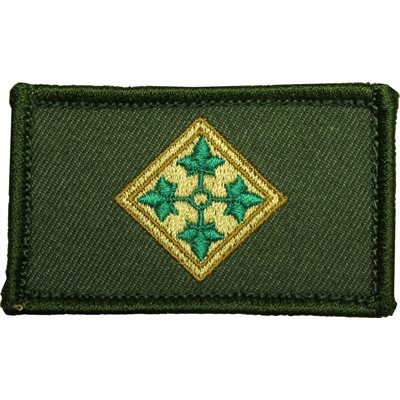 PAT-4TH INFANTRY ODGRN (H&L) 1.5 x 2.5