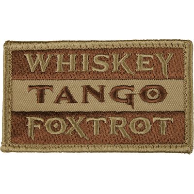 PAT- WHISKEY / TANGO / FOXTROT CYB (H&L)