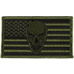 PAT- USA FLAG WIH SKULL- ODGRN (H&L) (LX)