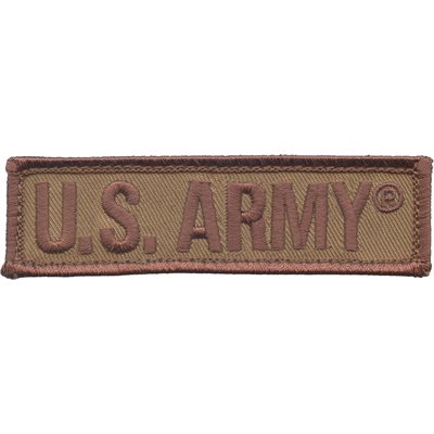 PAT-US ARMY BACK PANEL STRIP KHAKI (3.75 X 1) H & L@