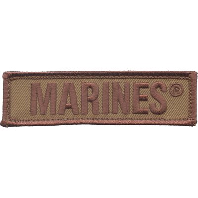 PAT-MARINES BACK PANEL STRIP KHAKI (3.75 X 1) H & L@