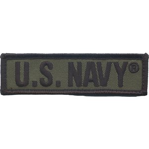 PAT-US NAVY BACK PANEL STRIP ODGRN (3.75 X 1) H & L@