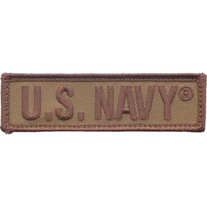 PAT-US NAVY BACK PANEL STRIP KHAKI (3.75 X 1) H & L@