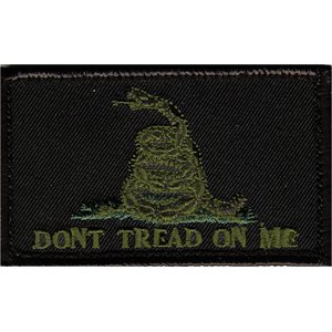 PAT-DONT TREAD ON ME SNAKE (BLK)) / 2PIECE (H&L) ATTCH[LX21]