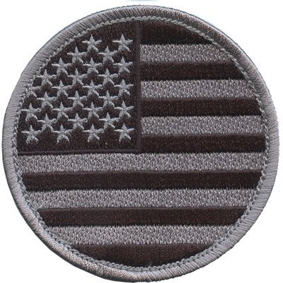 PAT-AMERICAN FLAG CIRCLE BLK / GRY H&L