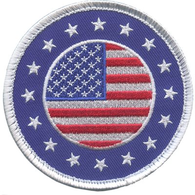 PAT- AMERICAN FLAG W / STARS CIRCLE H&L