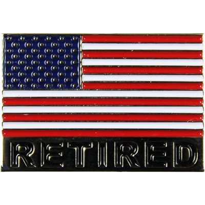 PIN-AMERICAN FLAG / RETIRED