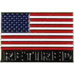 PIN-AMERICAN FLAG  /  RETIRED