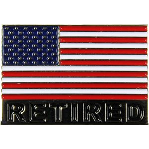 PIN-AMERICAN FLAG / RETIRED