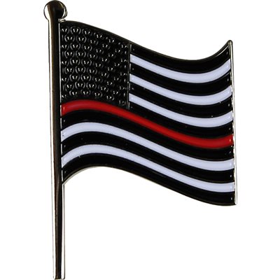 PIN-AMERICAN FLAG RED LINE