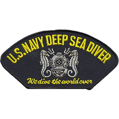 W / U.S.NAVY D.SEA DIVE W / HELMET / SEA HORSES @